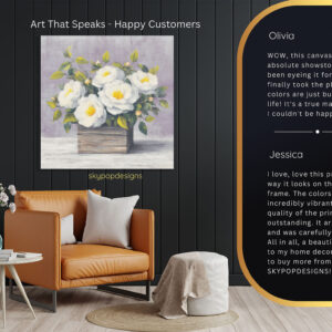 White Camellia Garden Art