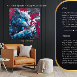 Cat Coffee Vibes Art