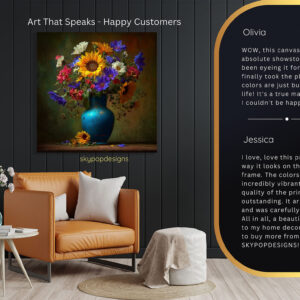 Sunflower Daisy Cosmos Art