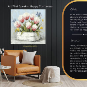 Pink Tulip Arrangement Art