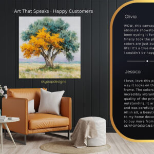 Golden Fall Tree Art