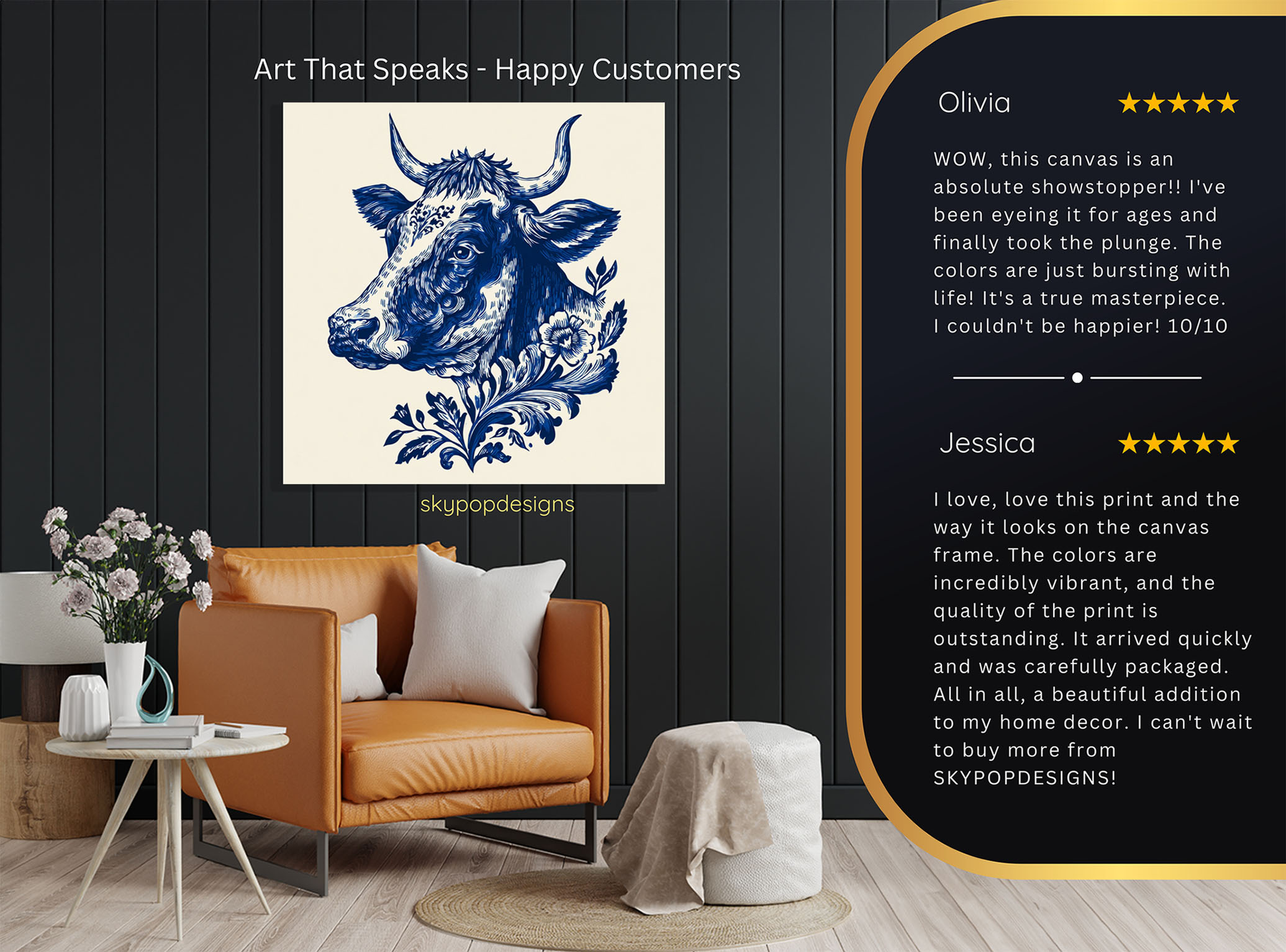 8.jpg Highland Cow Floral Art