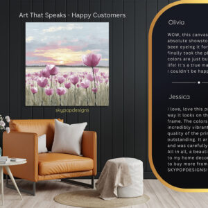 Pink Poppy Field Art