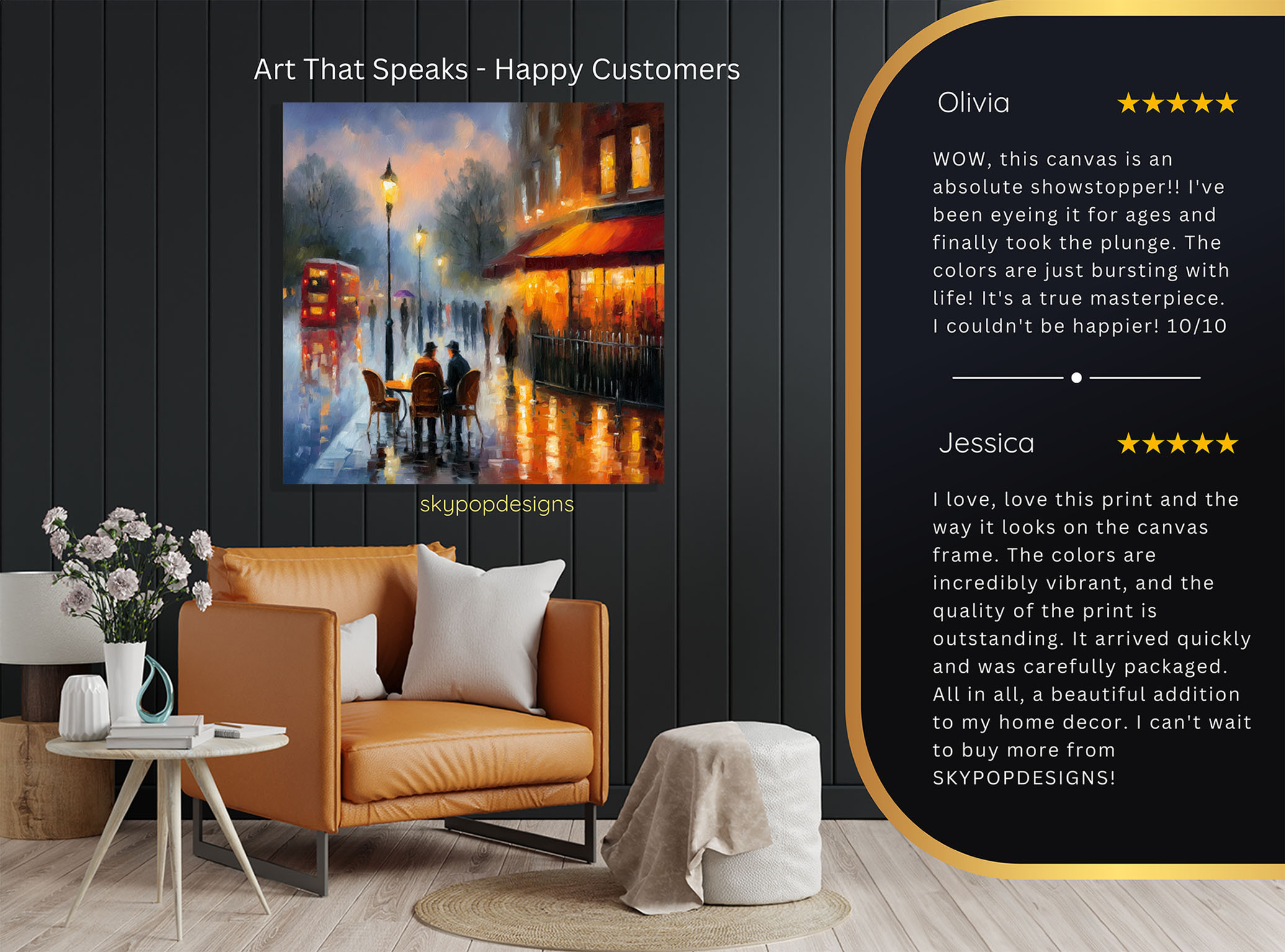 8.jpg Rainy Evening Cafe Scene Art