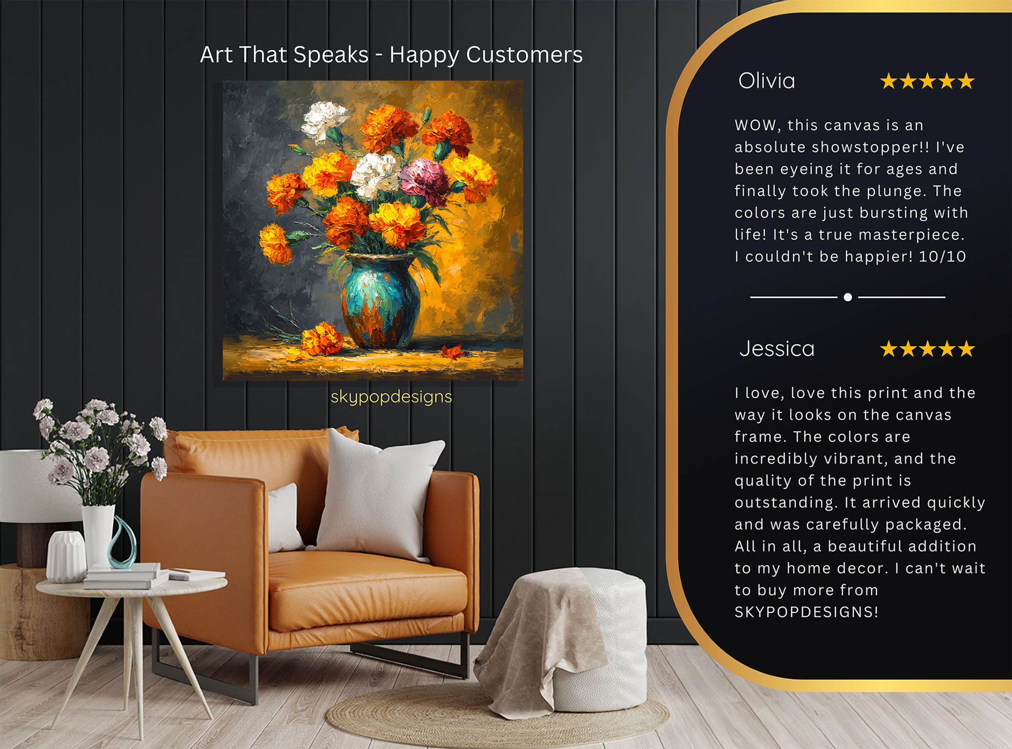 8.jpg Marigold Bouquet Art