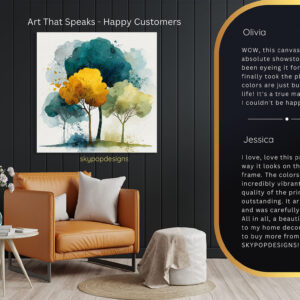 Golden Autumn Trees Art