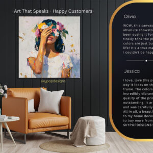 Floral Crown Woman Art