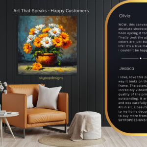 Vibrant Daisy Bouquet Art