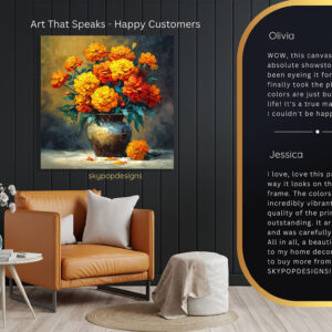 Marigold Bouquet Art