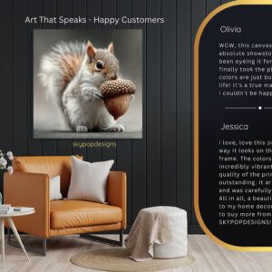 Squirrel with Acorn Art