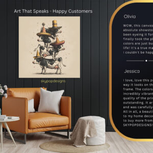 Highland Cow Fiesta Art