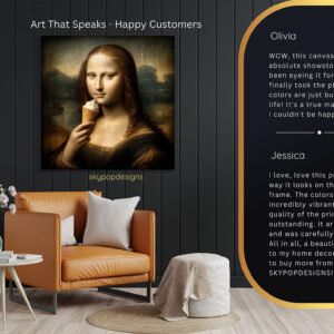 Mona Lisa Ice Cream Art