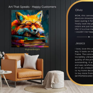 Fox Reading Art