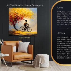 Autumn Bicycle Ride Art