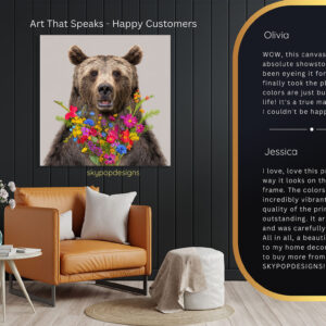 Bear With Flowers Art