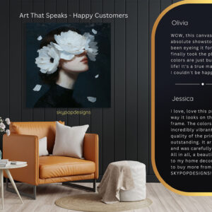 Peony Woman Portrait Art