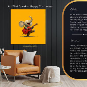 Elephant Rocking Guitar Art