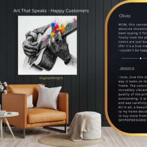 Guitar Riff Splatter Art