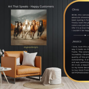 Horse Herd Gallop Art