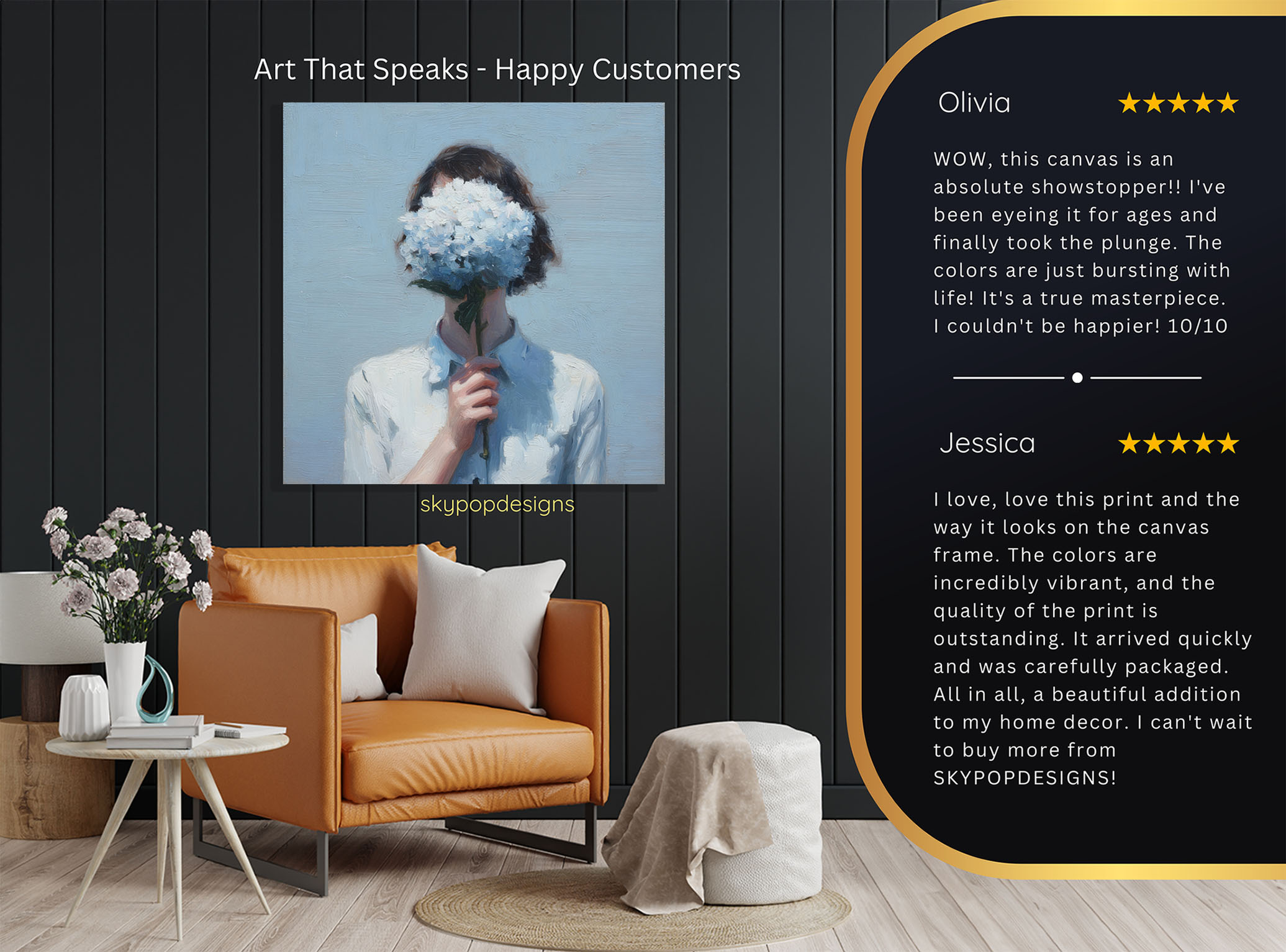 8.jpg Woman Holding Hydrangea Art