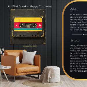 Retro Cassette Tape Art