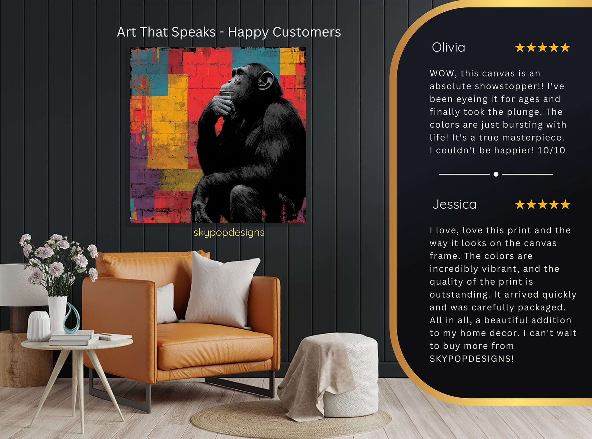 8.jpg Chimpanzee Art