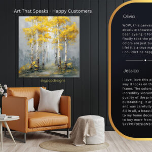 Golden Aspen Forest Art