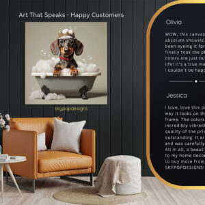 Dachshund Bubble Bath Art