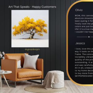 Golden Autumn Tree Art