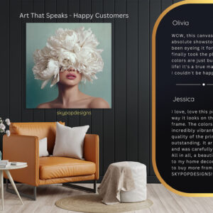 Peony Bloom Portrait Art