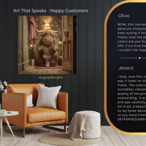 Highland Cow Reading News Art