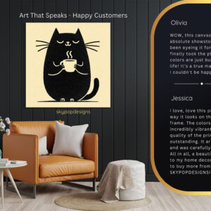 Black Cat Coffee Art