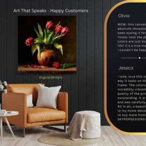 Rustic Tulips Still Life Art