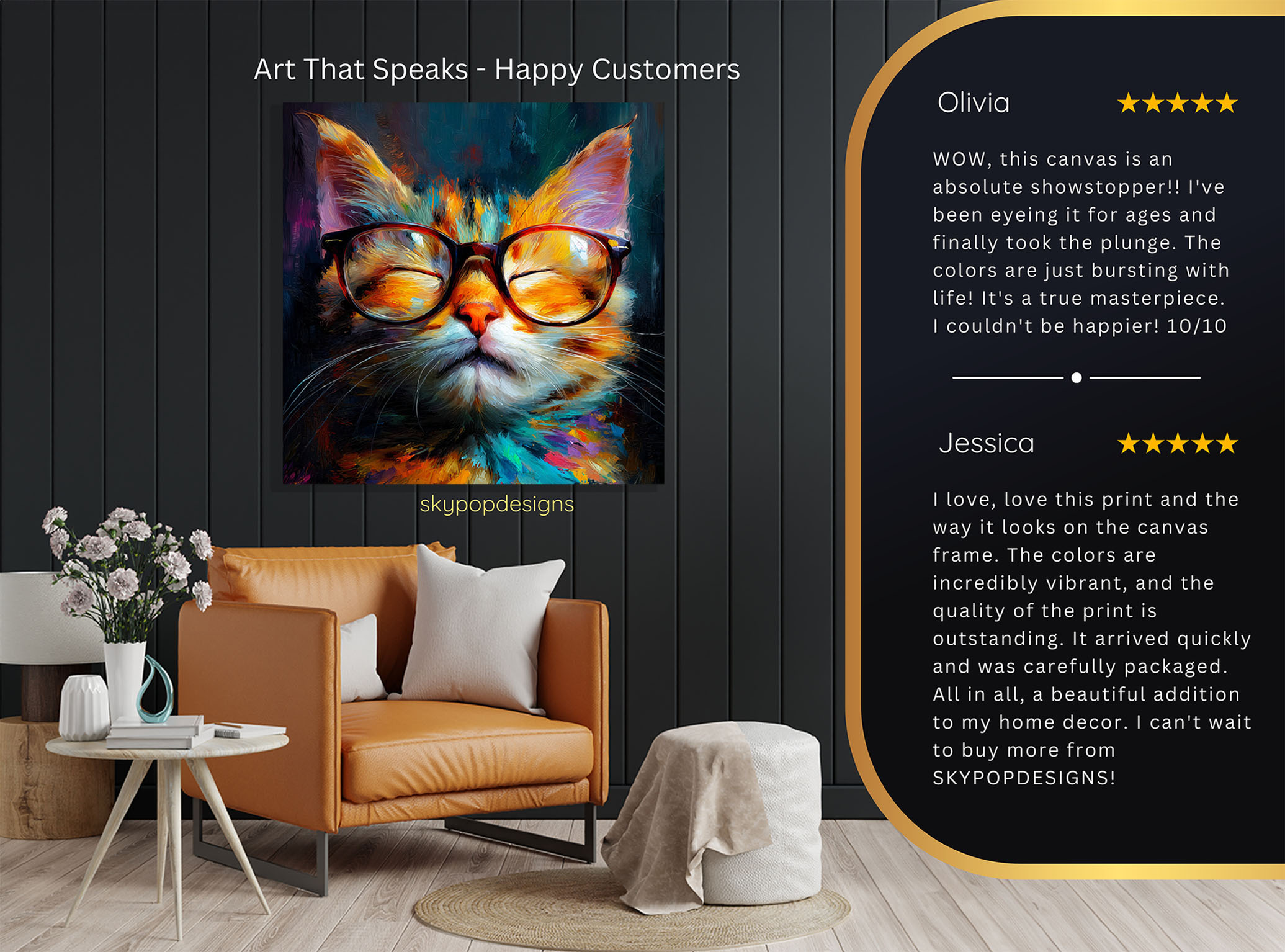 8.jpg Cat With Glasses Art