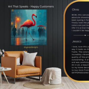 Flamingo City Strut Art