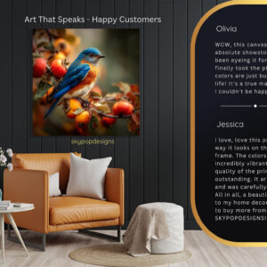 Bluebird Persimmon Art