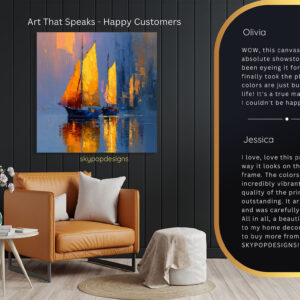 Golden Sails Sunset Art