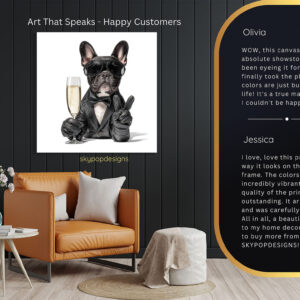 French Bulldog Cheers Art