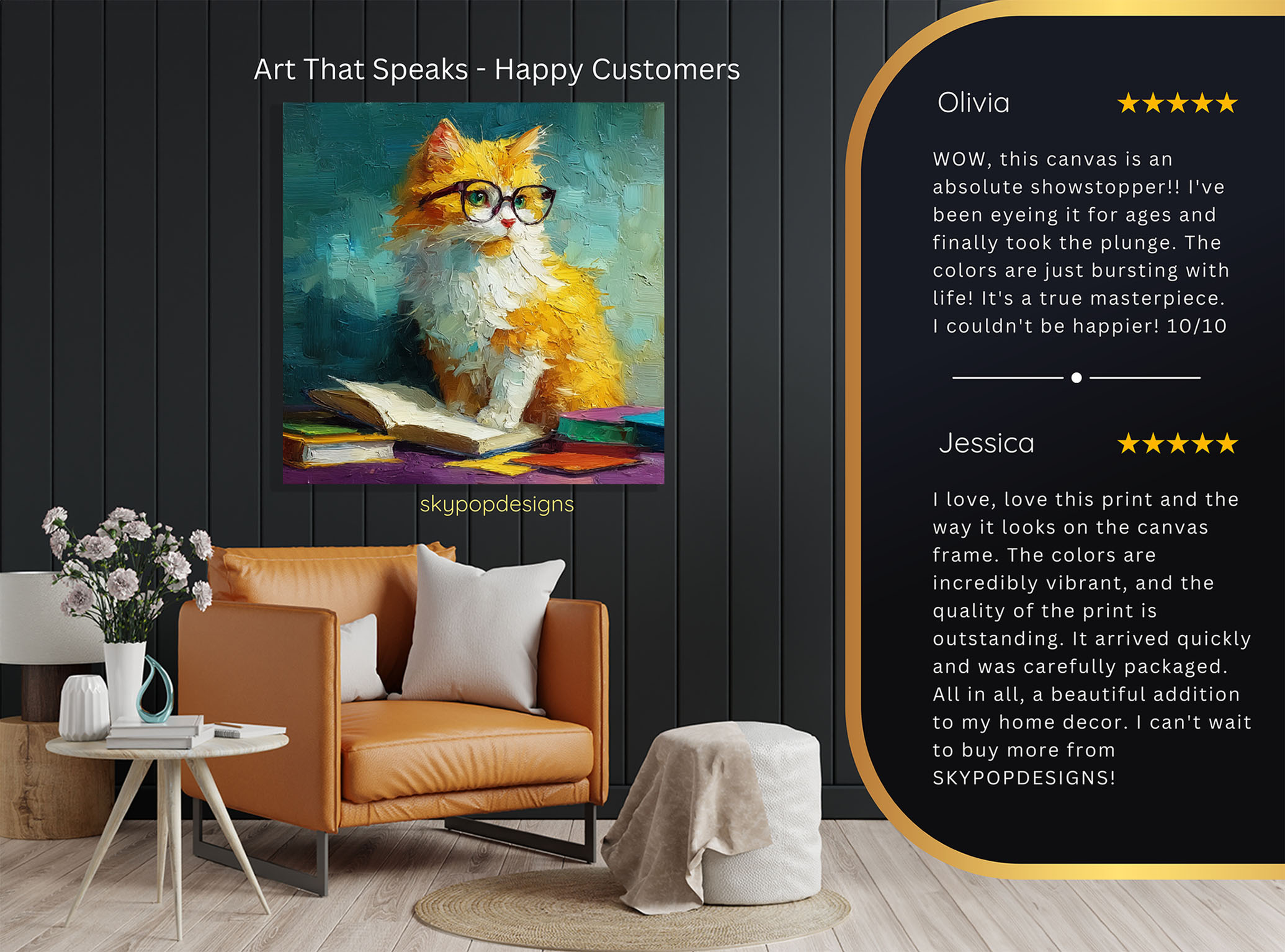 8.jpg Cat Book Reader Art