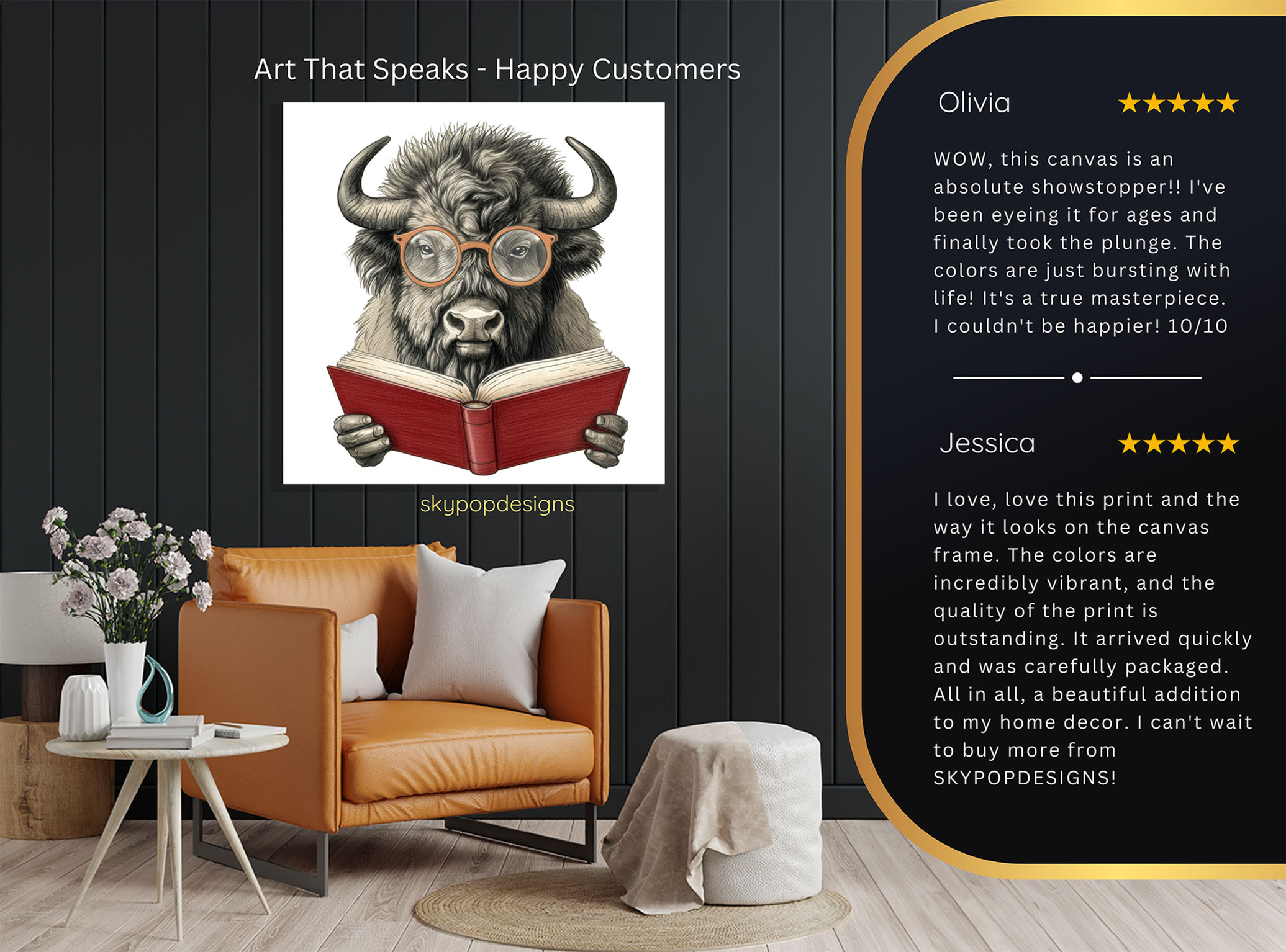 8.jpg Bison Bookworm Art