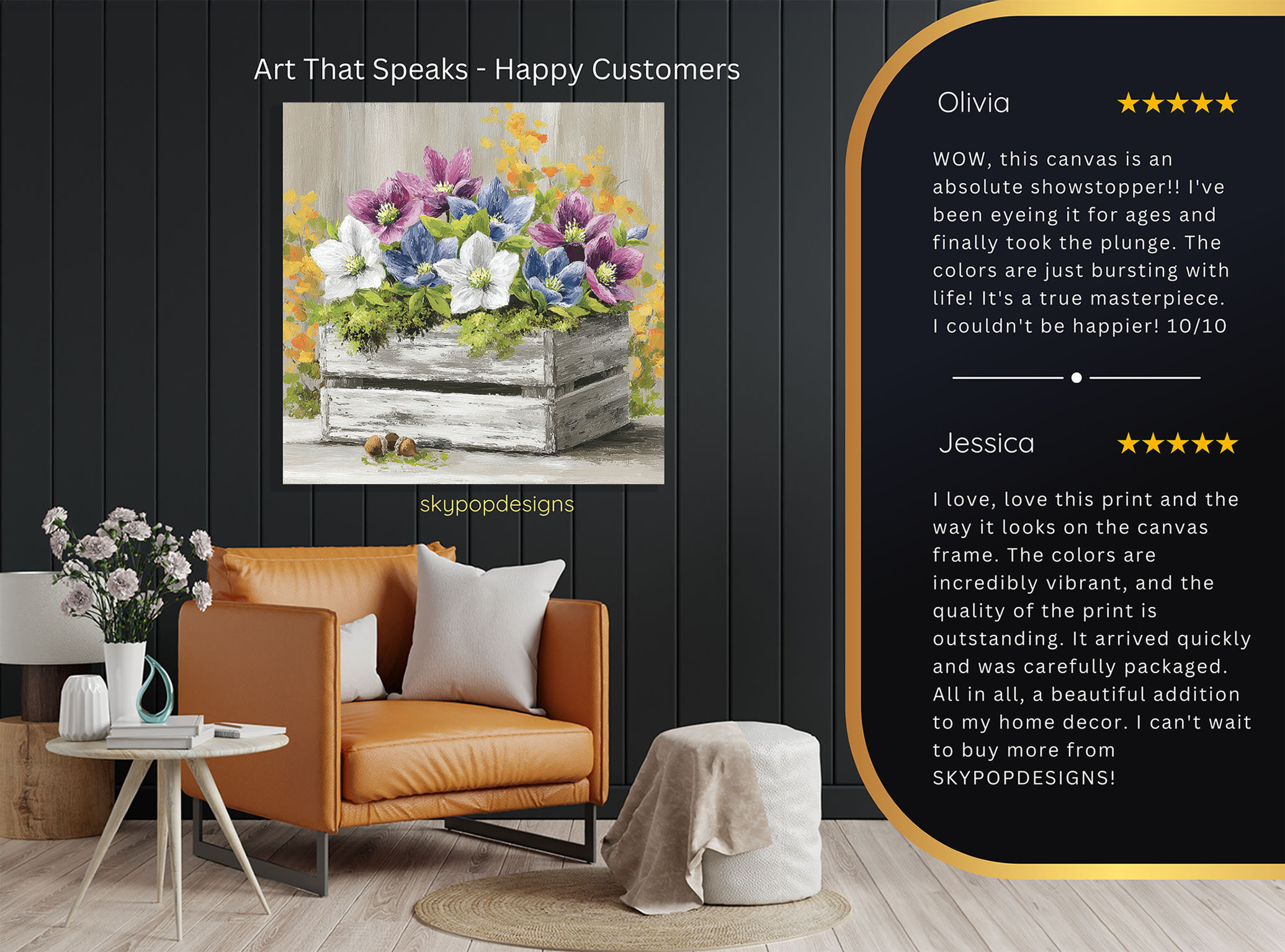 8.jpg Hellebore Flowers Wooden Crate Art