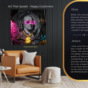 Benjamin Franklin Drip Art