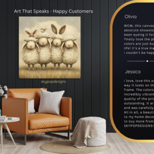 Sheep Bunny Bird Art