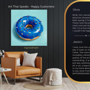 Blue Donut Art