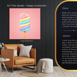 Rainbow Swirl Ice Cream Art