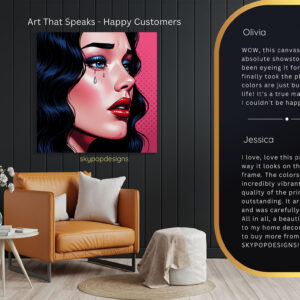 Pop Art Tears Woman Art