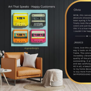 Retro Cassette Tape Art