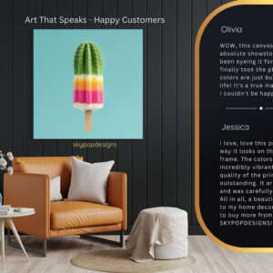 Cactus Ice Cream Art