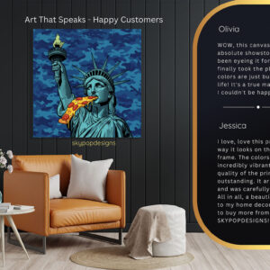 Statue of Liberty Pizza Art