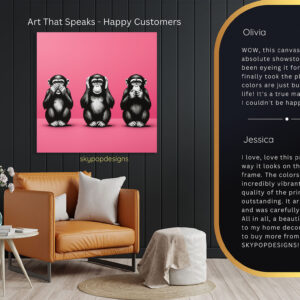 Chimpanzee See No Evil Hear No Evil Speak No Evil Art